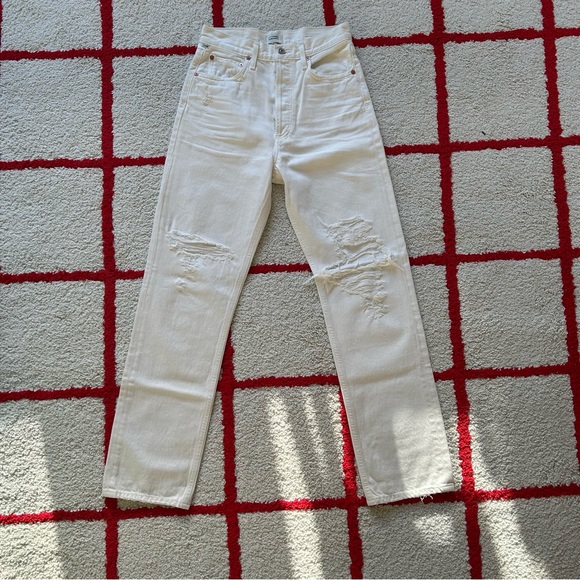 Citizens of Humanity EVA ripped white straight jeans - Picture 7 of 14